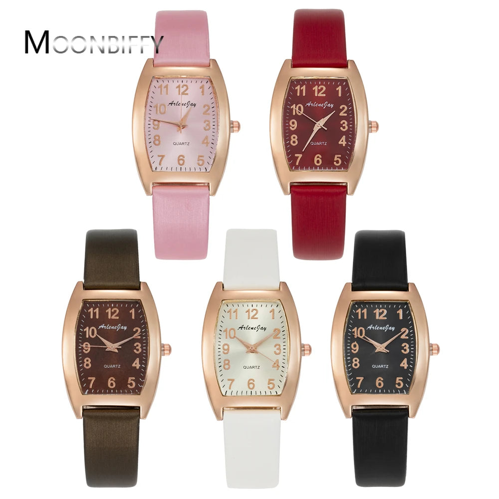 Rectangle Women Watches Qualities Ladies Wristwatches Quartz Leather Clock 2022 Bayan Kol Saati Female Dress Watch Gift Relógio