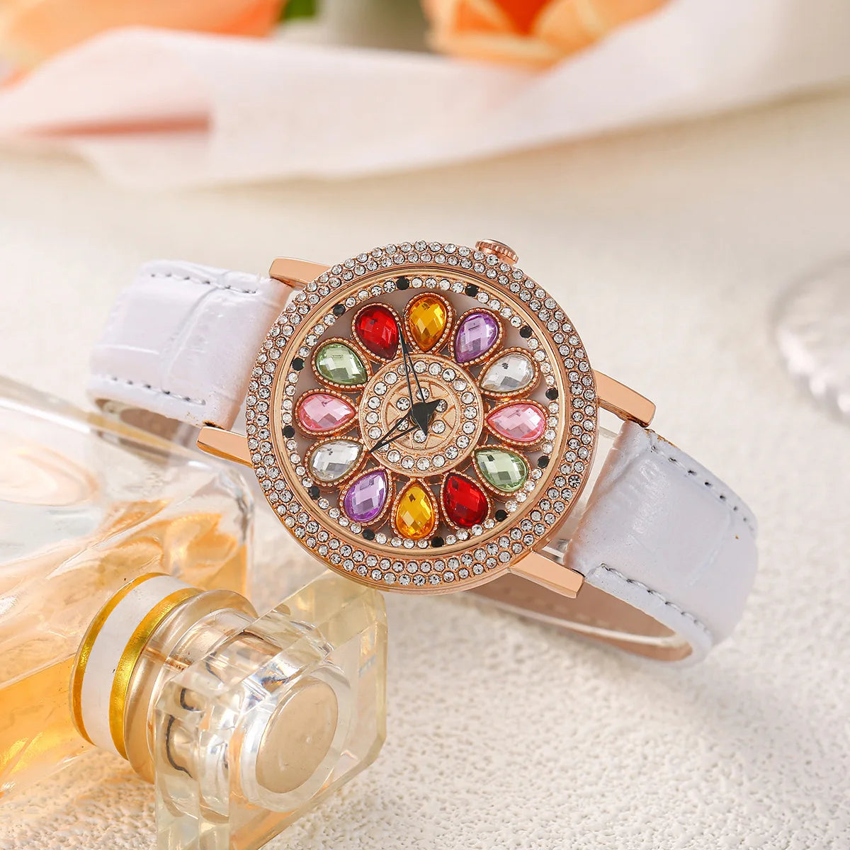 Luxury Brand Elegant Woman Wristwatch Diamond Transit Colours Watches Female Original Ladies Watch Часы Женские Наручные
