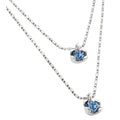 2025 Summer New Style Dazzling Double Layered Blue Crystal Necklace Women's Accessories Gift for Friends' Banquet