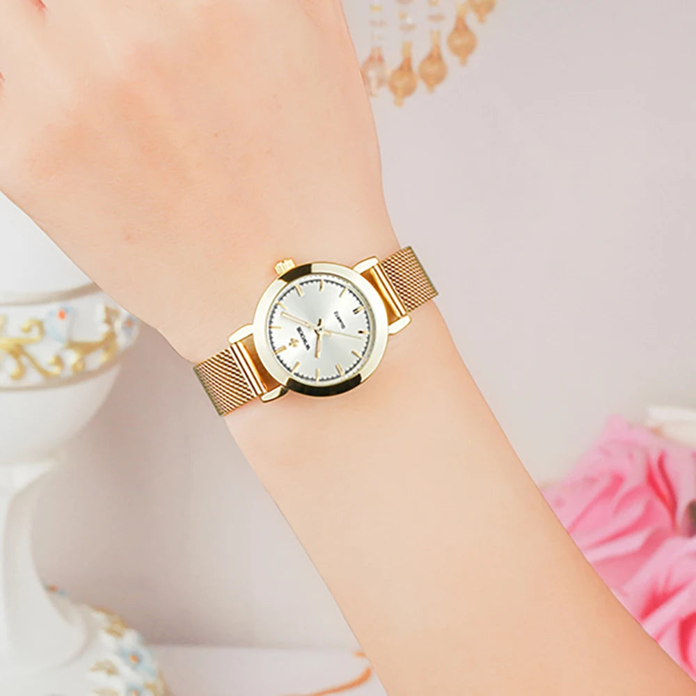 WWOOR Women's Watches Fashion Creative Stainless Steel Bracelet Watch For Women Top Brand Luxury Female Quartz Waterproof Watch