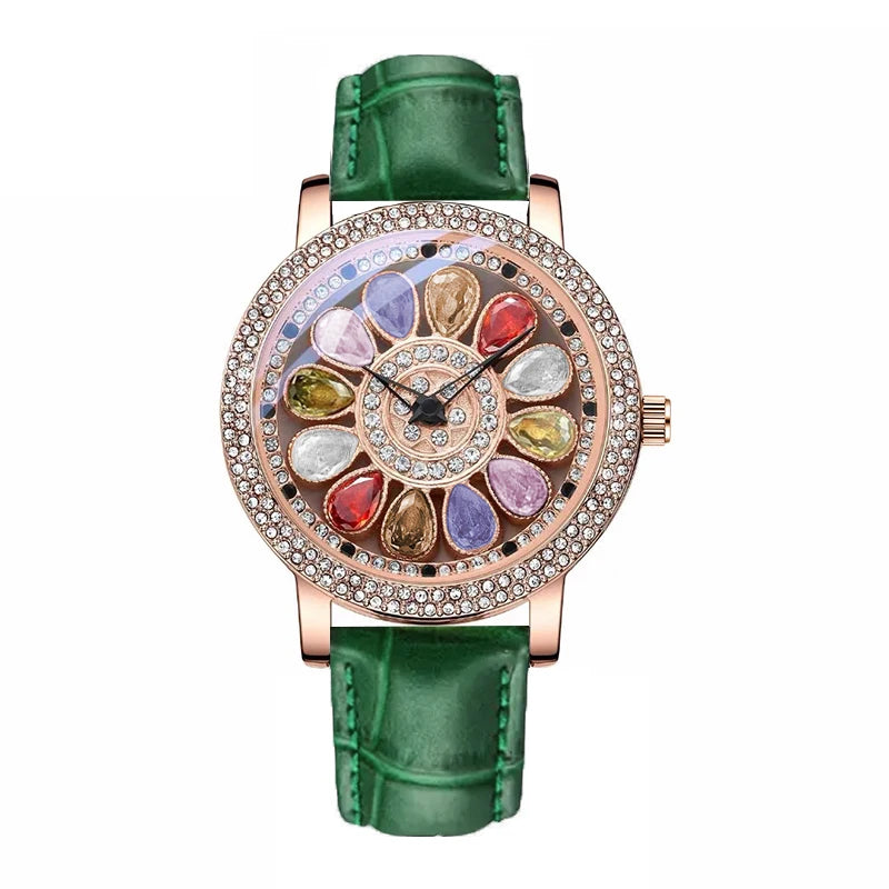 Luxury Brand Elegant Woman Wristwatch Diamond Transit Colours Watches Female Original Ladies Watch Часы Женские Наручные