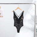 Sexy Lace Halter Rompers Women's Slim Deep V-neck Backless Sleeveless Playsuits 2026 Summer Ladies New Hollow-out Jumpsuits