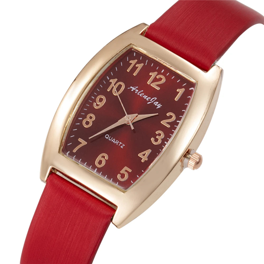 Rectangle Women Watches Qualities Ladies Wristwatches Quartz Leather Clock 2022 Bayan Kol Saati Female Dress Watch Gift Relógio
