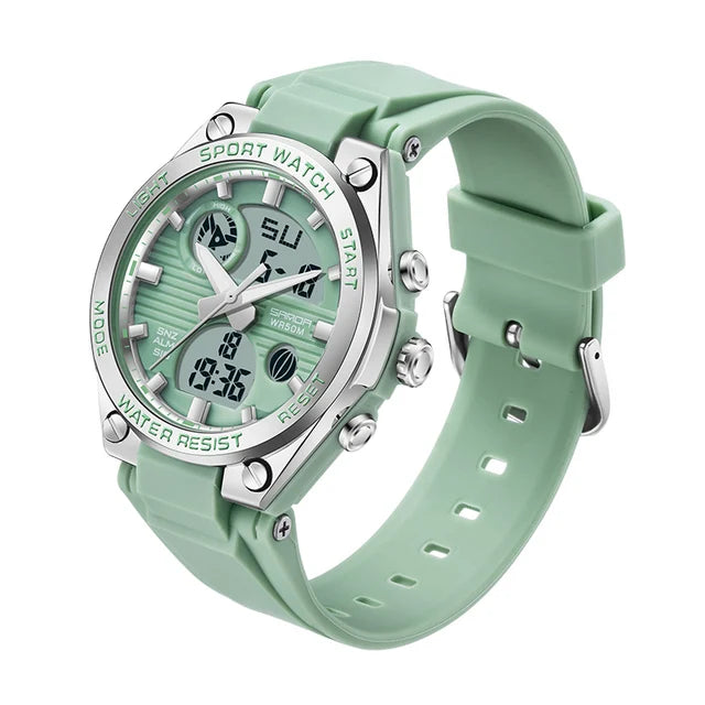 Sanda Brand Casual Fashion Watch Women Sport Chronograph Lady Quartz Wristwatch 50m Waterproof Female Girl Wrist Watch 6067