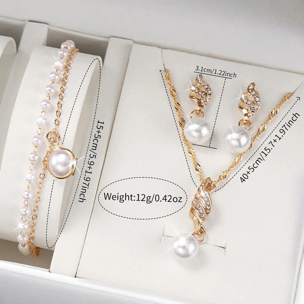 4pcs/set Women's Watch Casual Rome Fashion Quartz Watch Analog PU Leather Wrist Watch & Jewelry Set（Without Box）