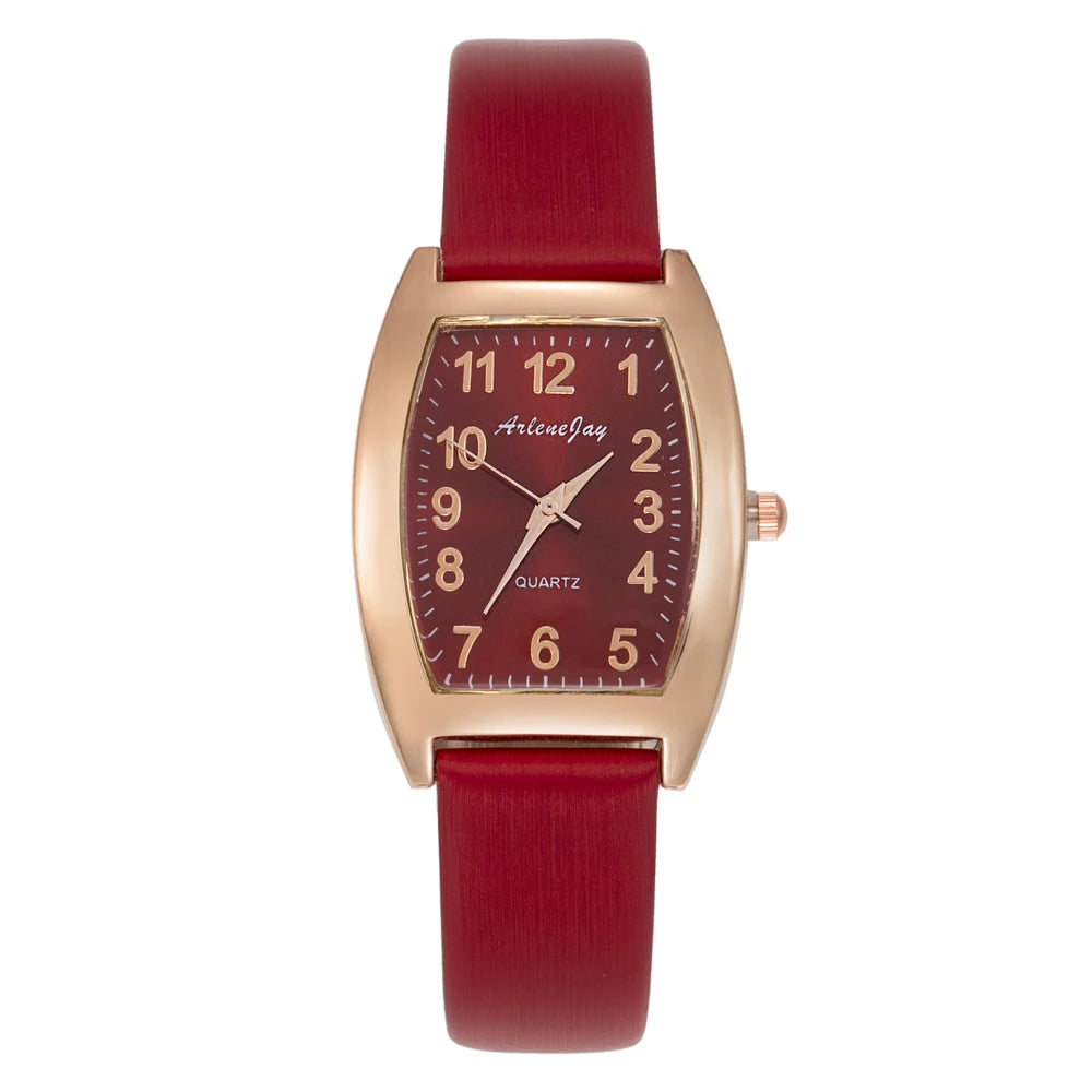 Rectangle Women Watches Qualities Ladies Wristwatches Quartz Leather Clock 2022 Bayan Kol Saati Female Dress Watch Gift Relógio