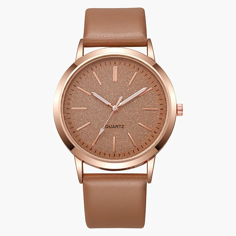 Simple Fashion Women Watches Design Leather Watch Luxury Ladies Business Quartz Wristwatches Womens Small Round Dial Clock