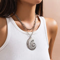 Pendant Conch Clavicle Chain Vintage Bohemian Style Y2K Accessories Starfish Necklace Gold Beach Choker Women